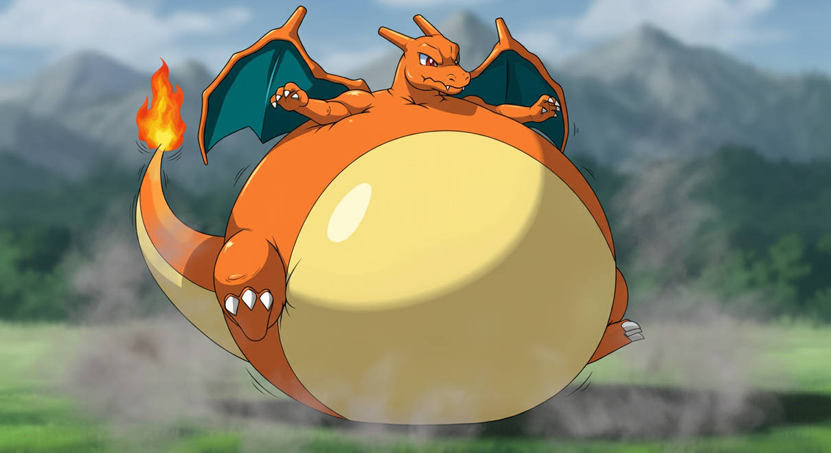 Chara Inflate Inflated Charizard by kingdab28 on DeviantArt