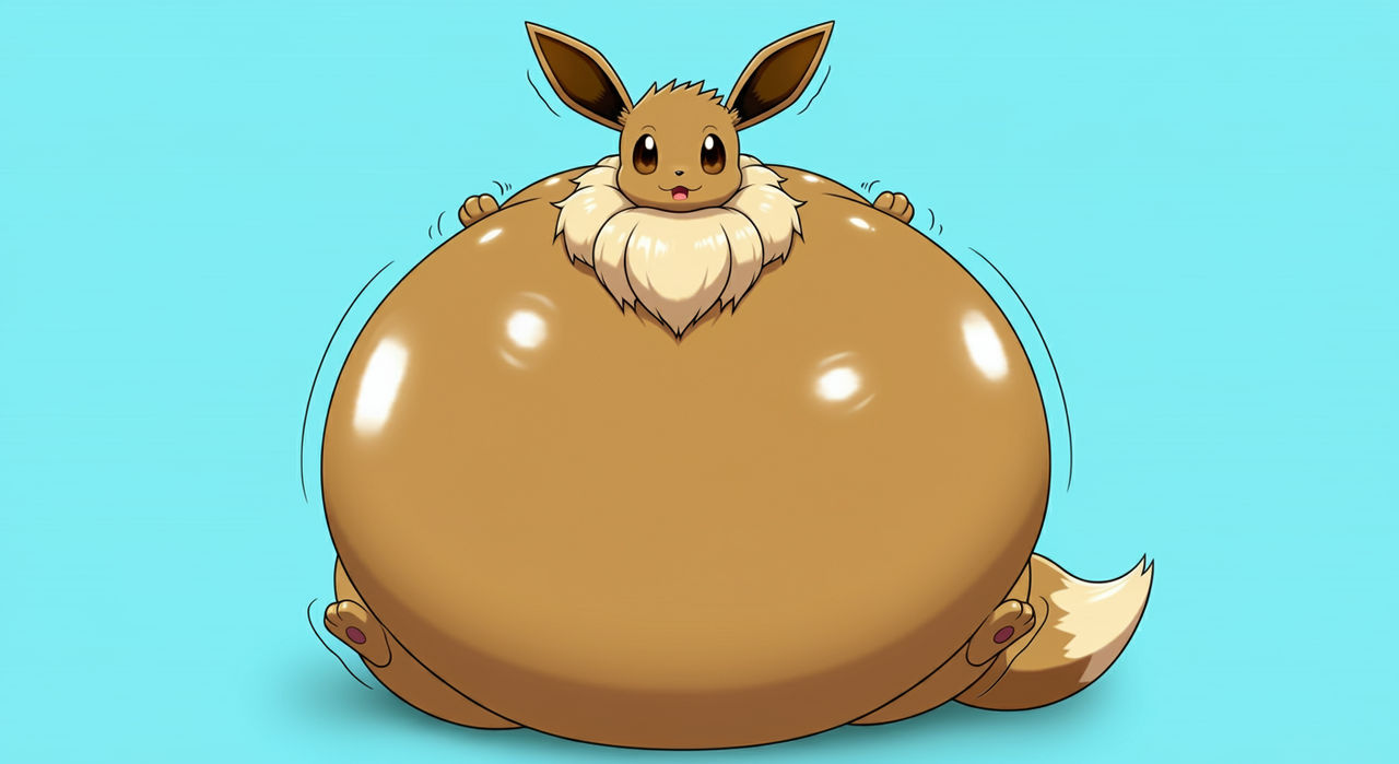 Eevee Inflation Inflated Eevee by kingdab28 on DeviantArt