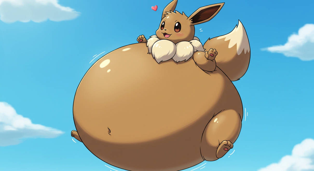 Eevee Inflation Inflated Eevee in the sky by kingdab28 on DeviantArt