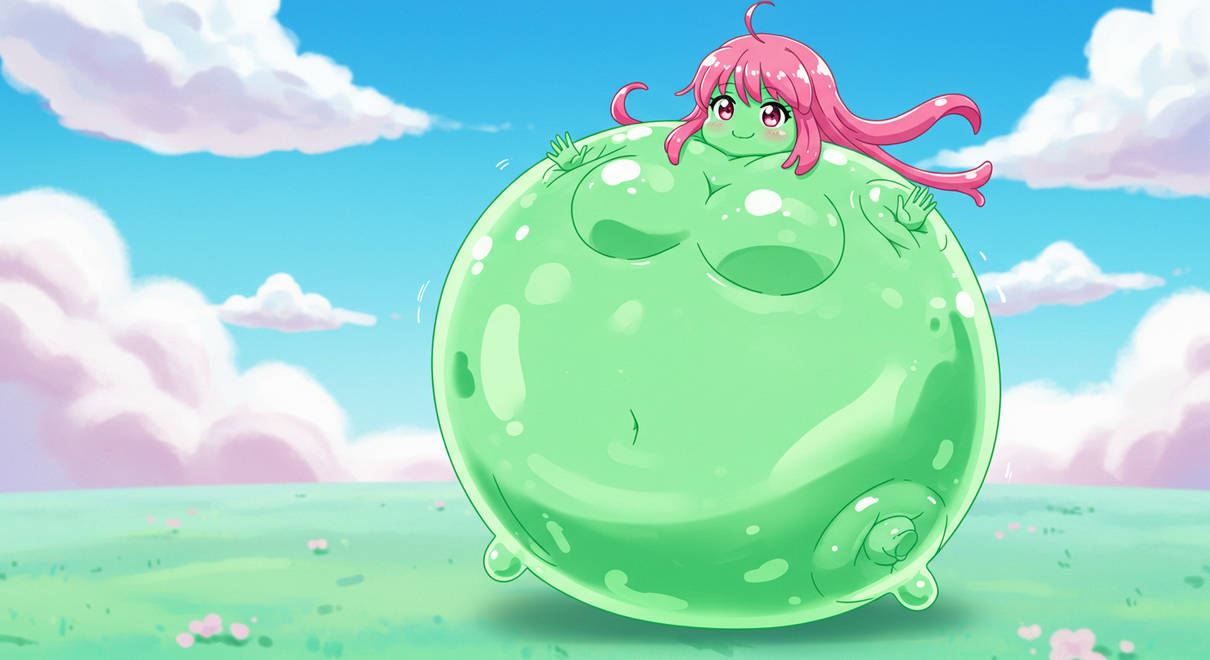 Slime Brain Inflation Inflated anime slime girl by kingdab28 on DeviantArt