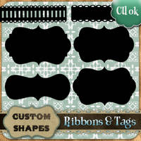 Custom Shapes Tags n' Ribbons