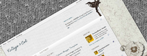 Vintage  Free Blogger Template