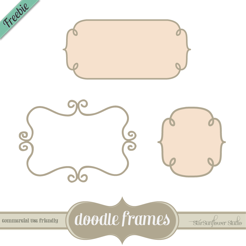 Free Doodle Frames by starsunflowerstudio