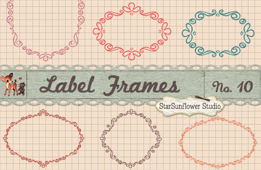 Vintage Doodle Frames Custom Shapes