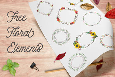 Free Floral Wreaths and Laurels for Graphic Design