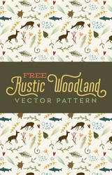 Free Folksy Rustic Woodland Vector Pattern