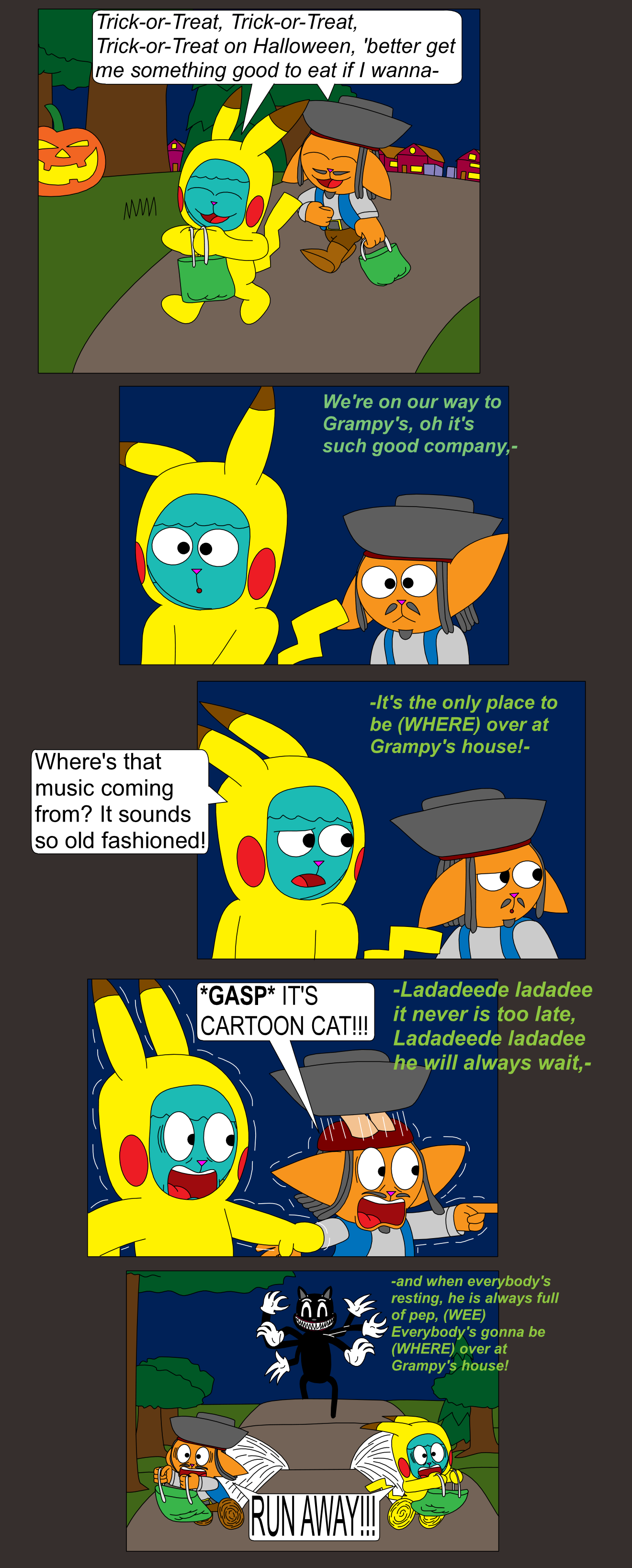 Cartoon Cat frightens Lenny and Billy by NintendoLand118 on DeviantArt Cartoon Cat frightens Lenny and Billy by NintendoLand118 on DeviantArt
