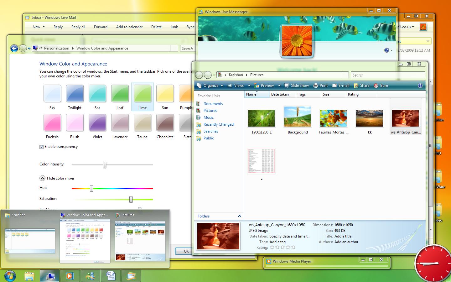 Windows 7 Desktop theme