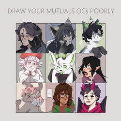 draw your mutual OCs poorly