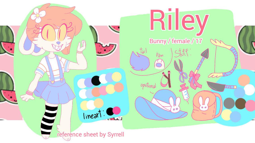 Riley ref sheet by Syrrell on DeviantArt