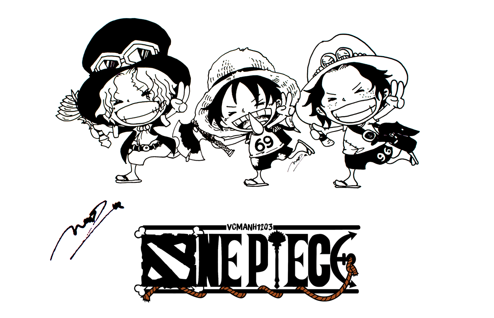 Флаг сабо Ван Пис