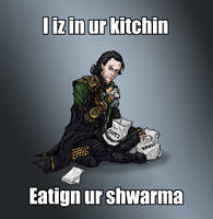 Loki Eating Shwarma