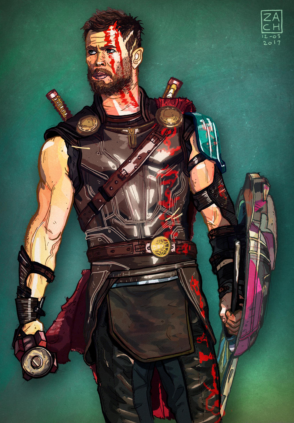 Thor - God of War Ragnarok fan art. by Yuyuuart on DeviantArt