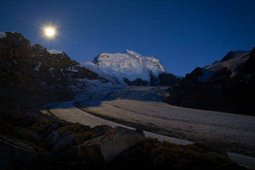 Grand Combin at Moonlight