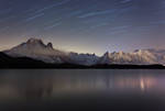 Star Trails above Mont Blanc by RobertoBertero
