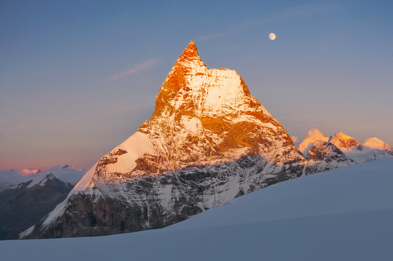 Matterhorn West Face at Sunset