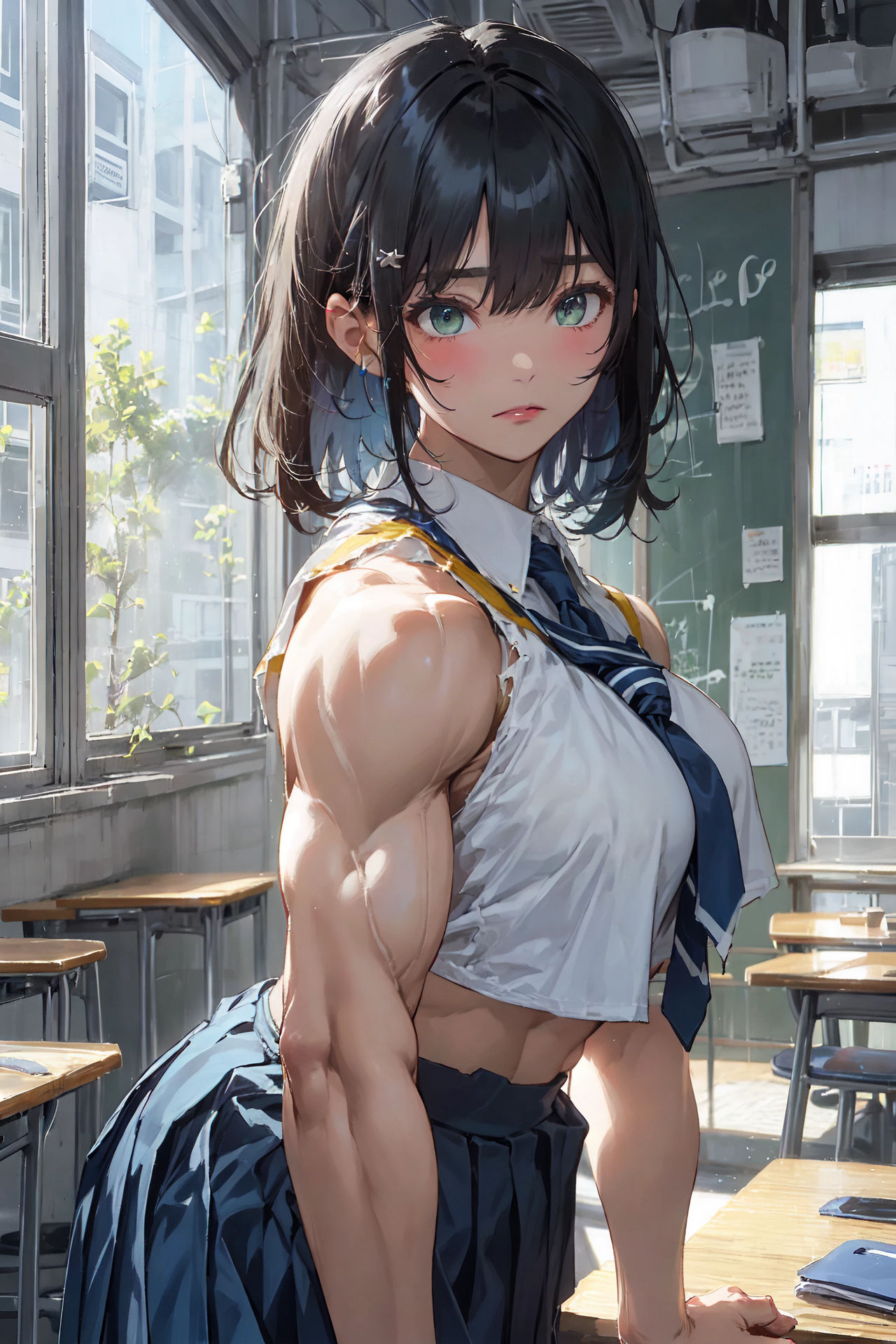Muscle Destroyer AI Muscle School Girl by MajesticDestroyerArt on DeviantArt