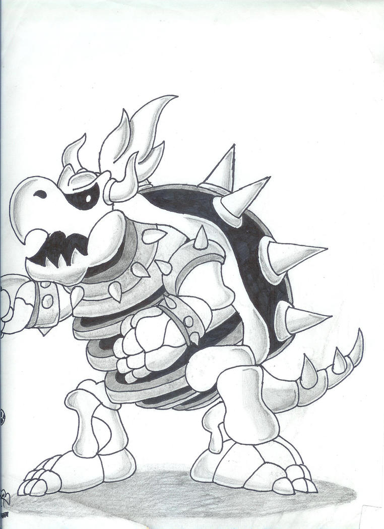 Боузер объемный для срисовывания