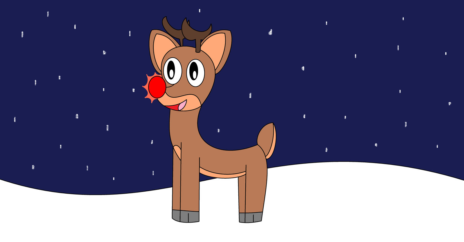 Rudolph The Red-Nosed Reindeer by Glitchy-Indie-Gal on DeviantArt