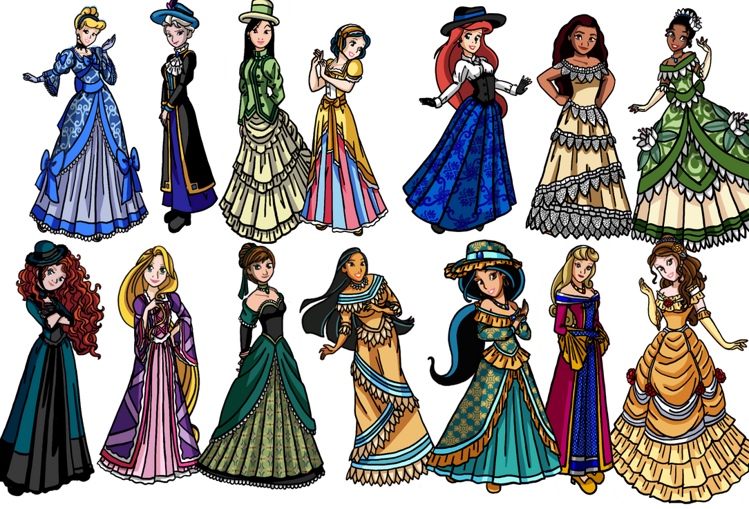 Disney Princess Fashions Victorian Era Style by purpleorchid-8863 on ...