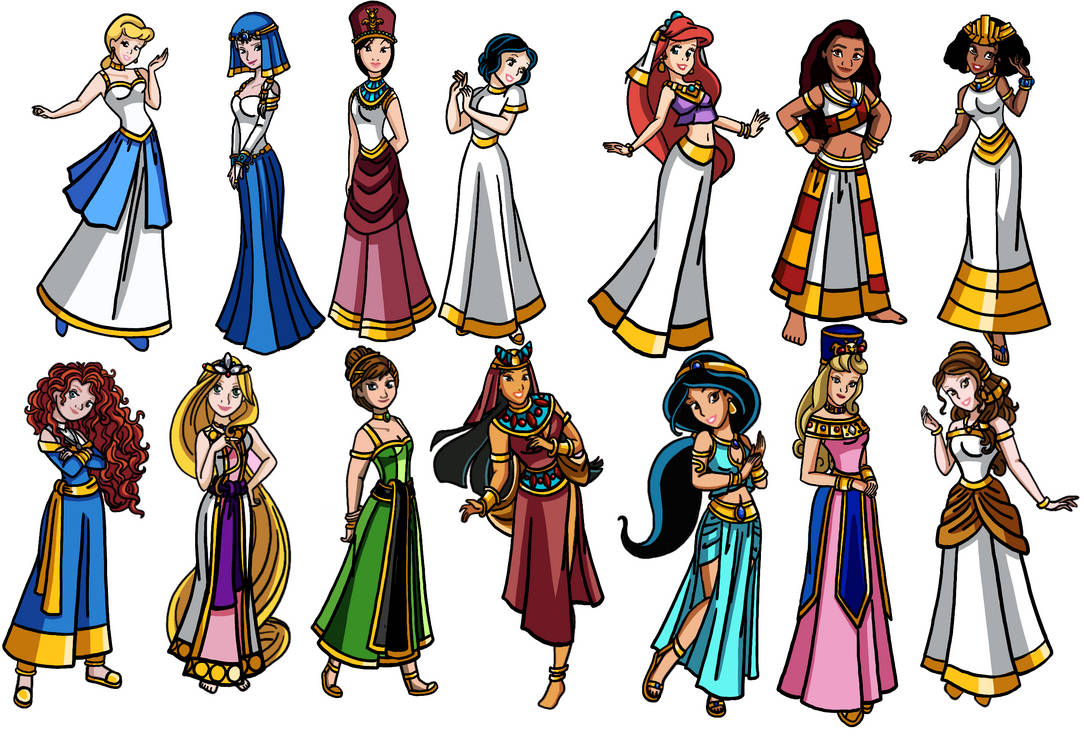 Disney Princesses Fashions Ancient Egypt Style By Purpleorchid 63 On Deviantart