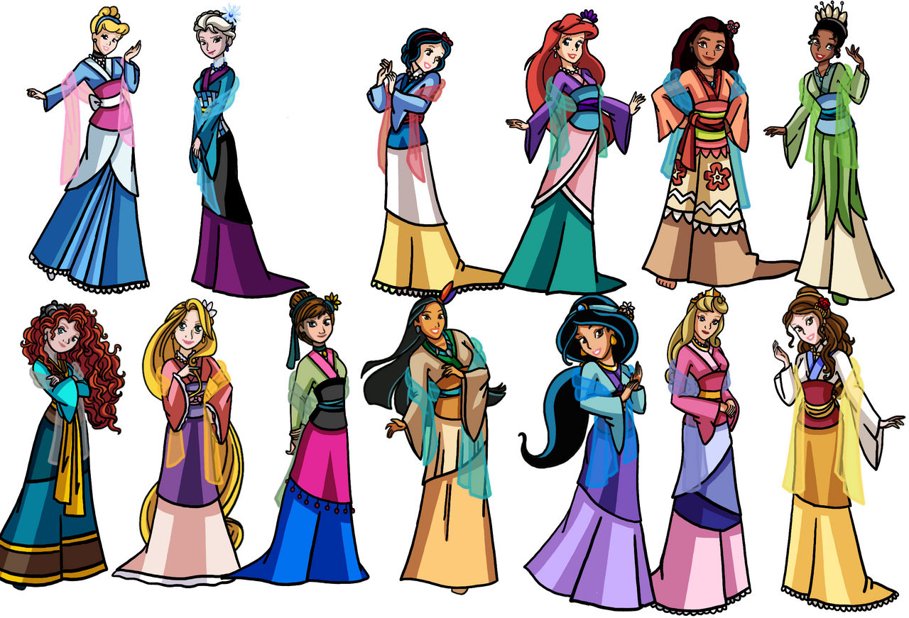 Disney Princess Magical Girl Style Fashions by purpleorchid-8863