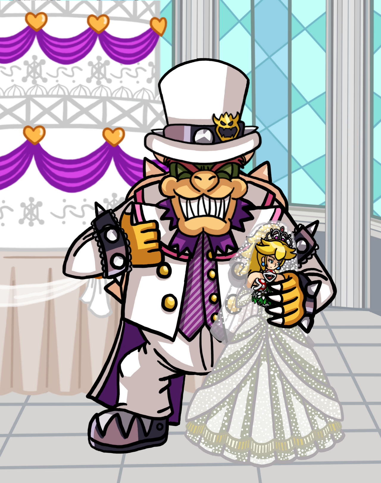 Odyssey Super Mario Bowser Peach Wedding