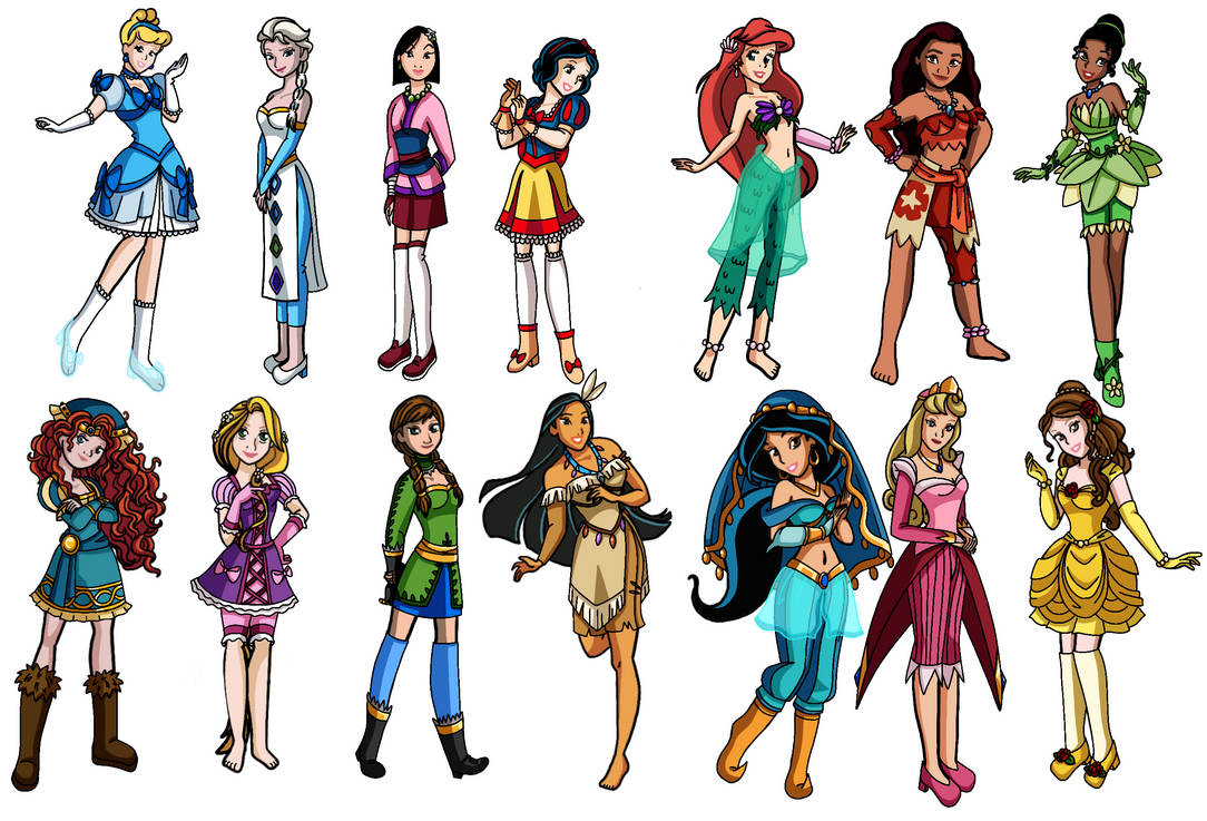 Disney Princess Magical Girl Style Fashions by purpleorchid-8863
