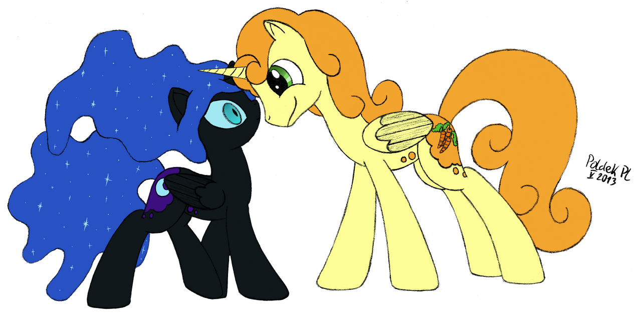 Unf... I mean, Nightmare Moon x Carrot Top by PoldekPL
