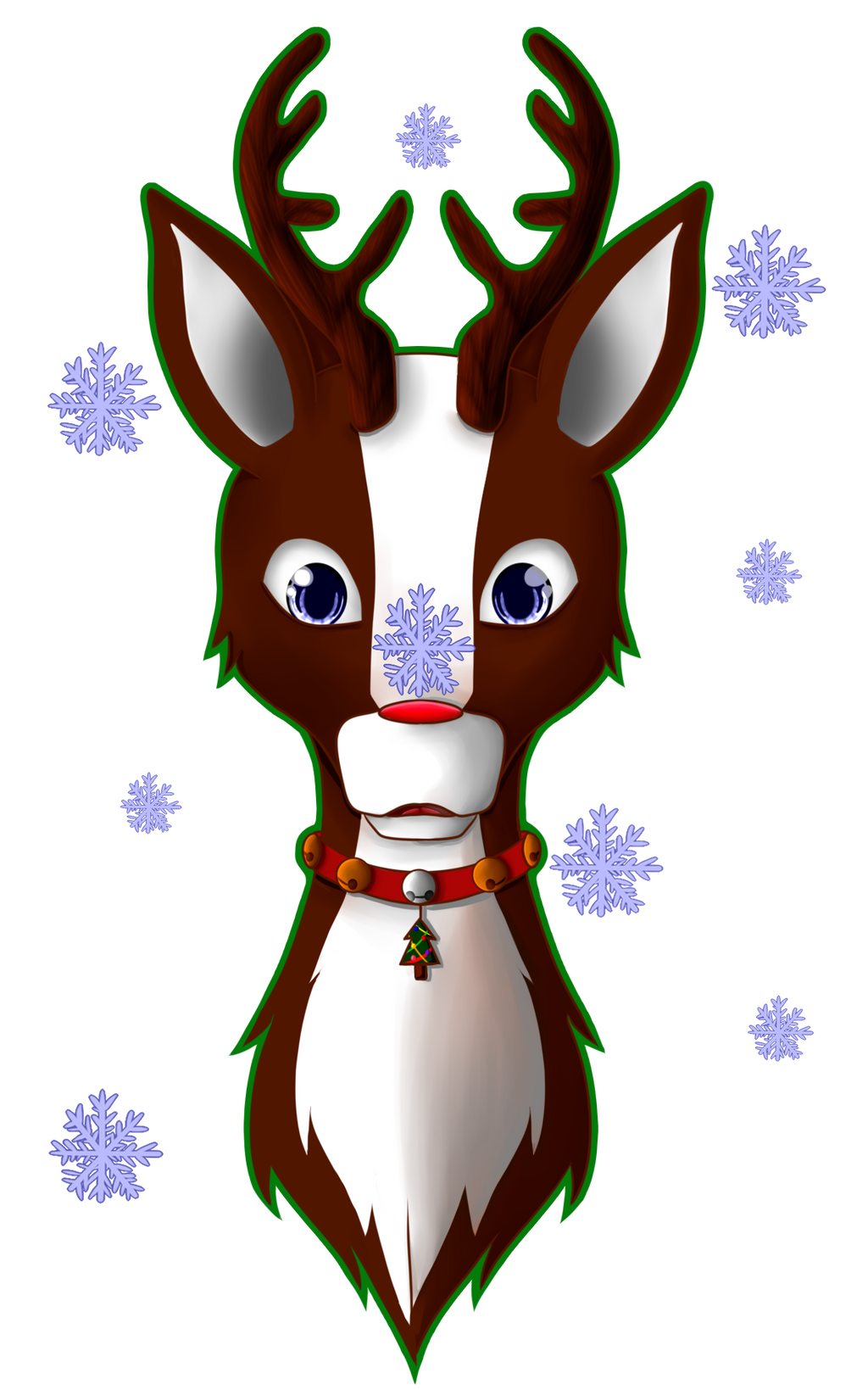Rudolph (sticker version) by MadisonMasterlake on DeviantArt