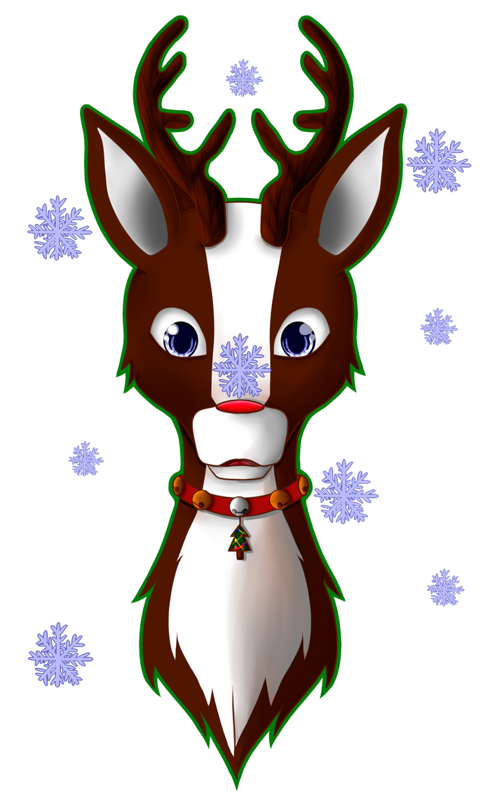 Rudolph (sticker version) by MadisonMasterlake on DeviantArt