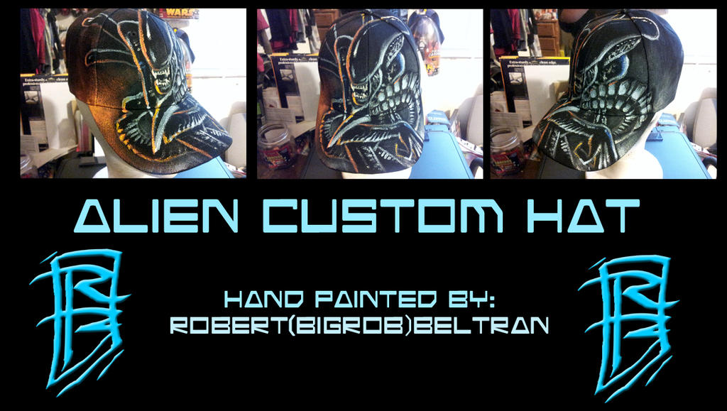 Alien custom hand painted hat by BigRob1031 on DeviantArt