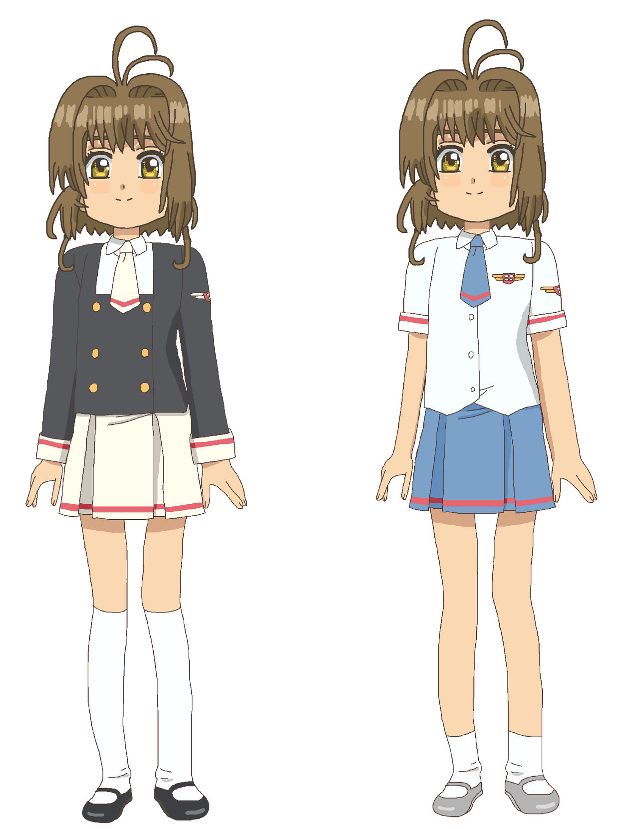Hikari's Middle School Uniforms (Concept Art) by Cari-Lyn on DeviantArt