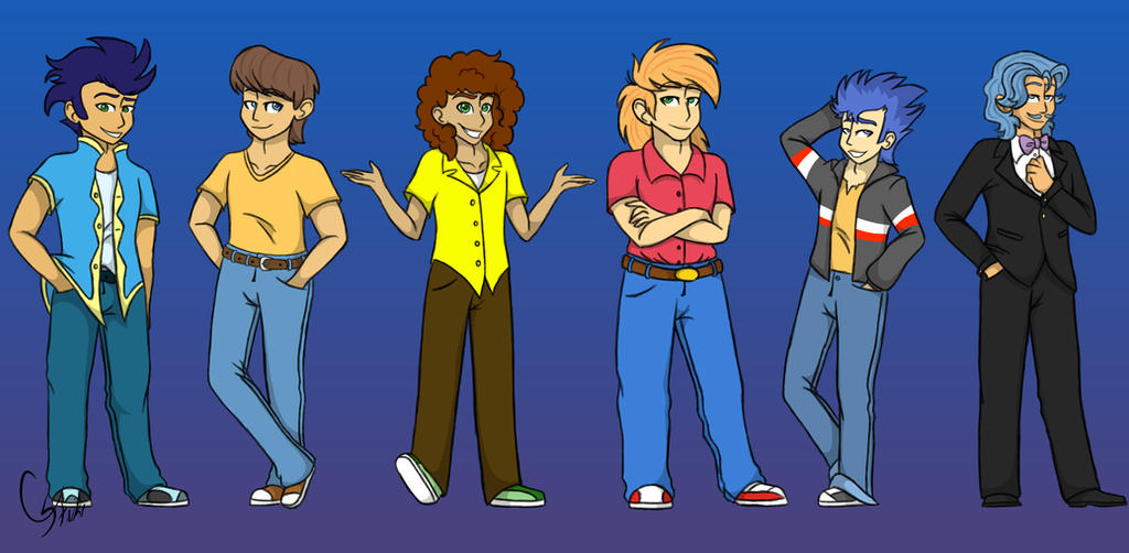 Humane Male Six Lineup by Colourstrike on DeviantArt