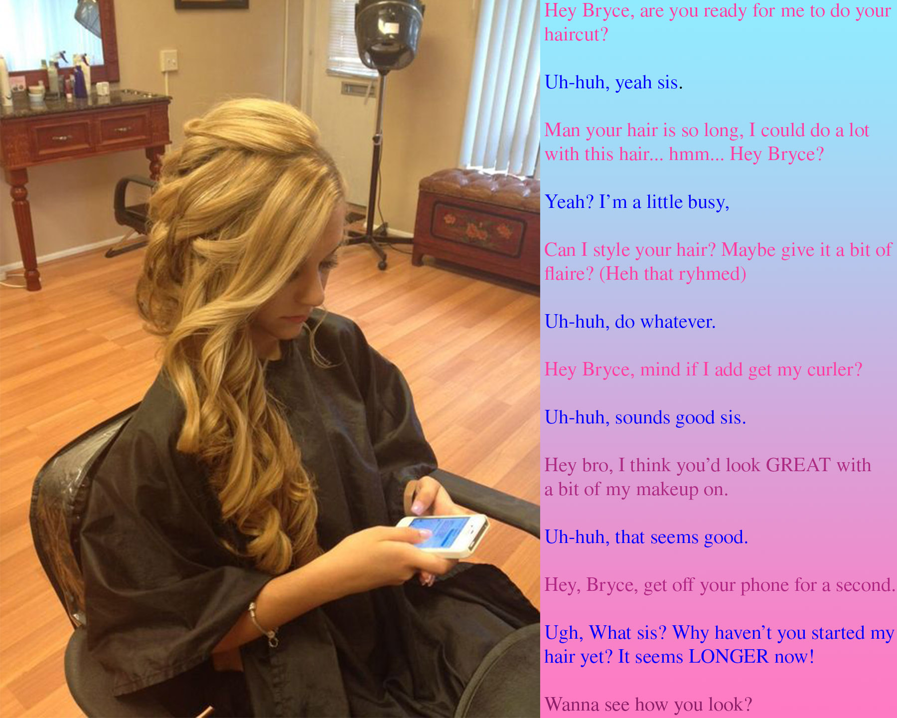 Hair TG Caption Makeover