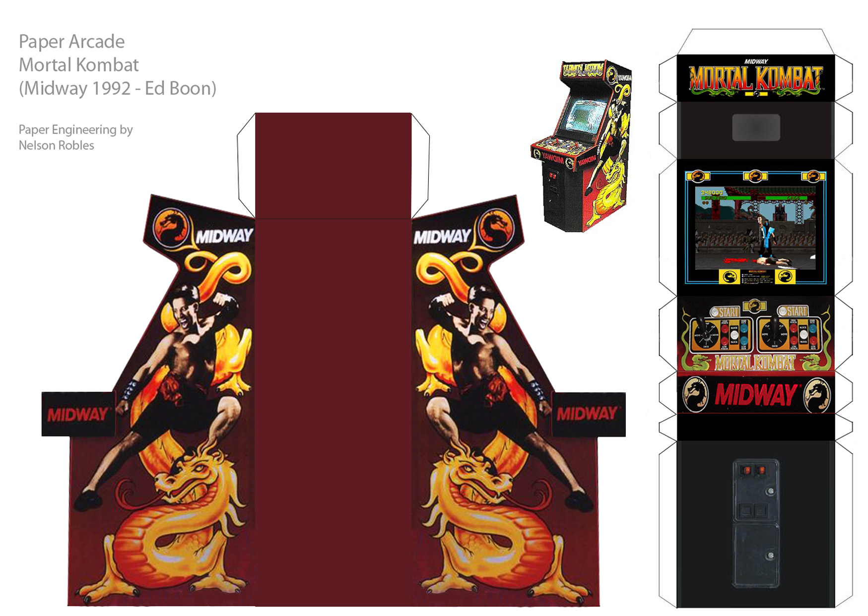 Papercraft Arcade : MK