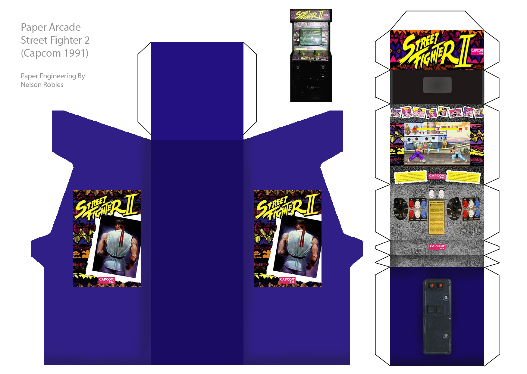 Papercraft Arcade SF by NelsonRobles on DeviantArt