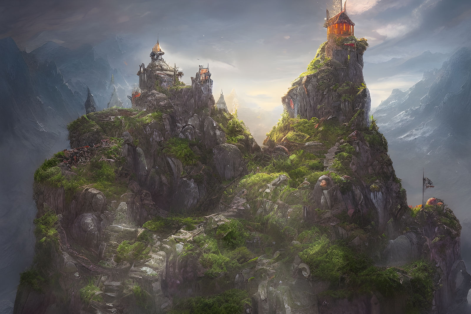 Wizard tower on cliff 02 by Zumstein on DeviantArt
