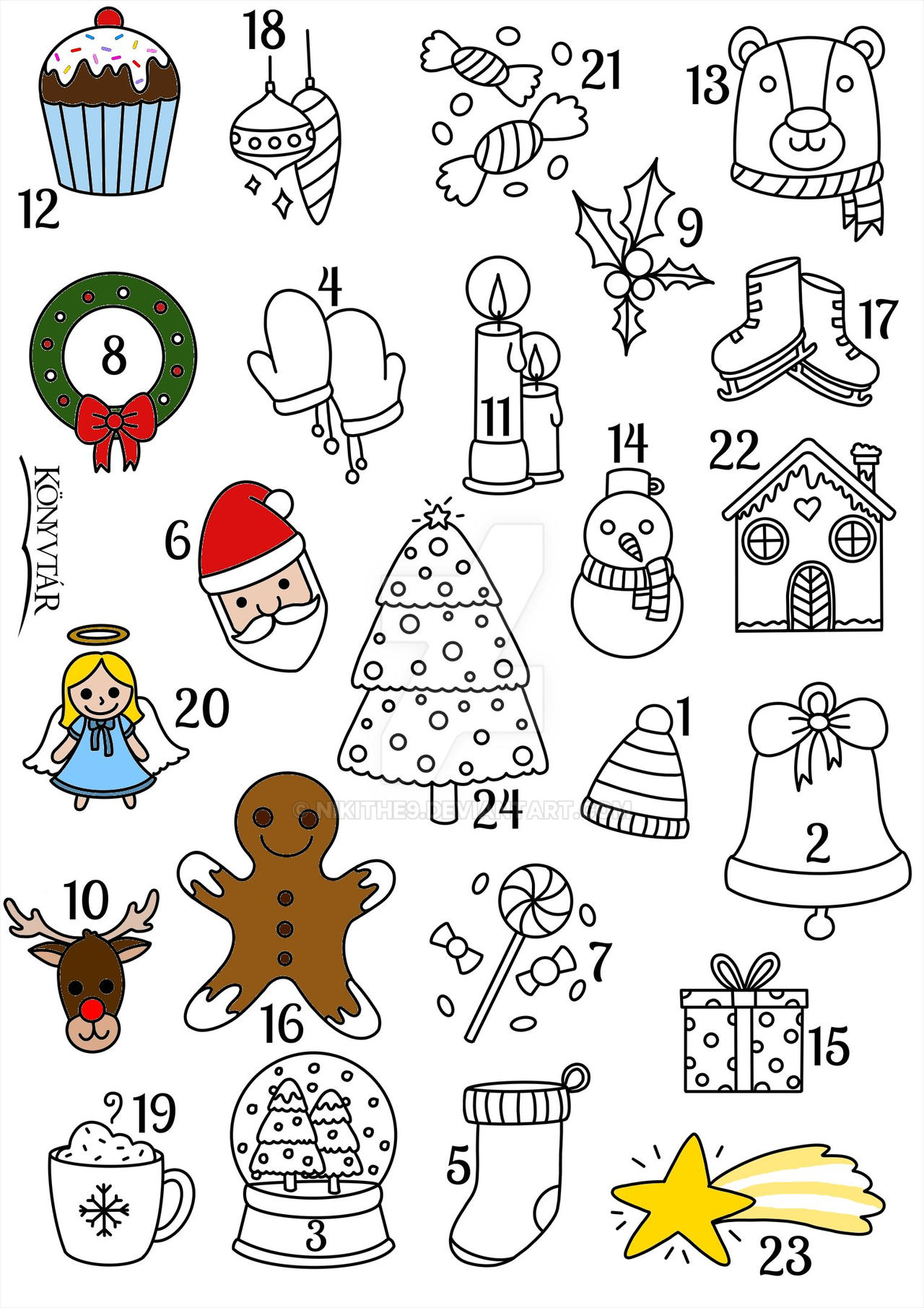 Christmas Advent Coloring Page By Nikithe9 On DeviantArt