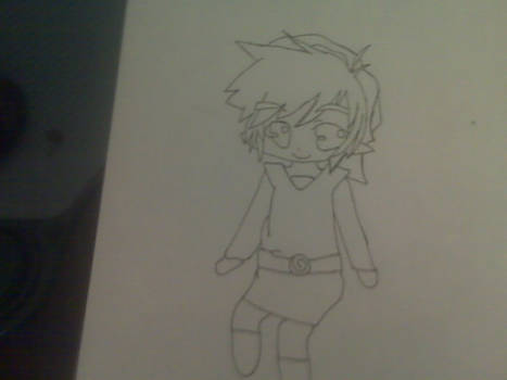 my crappy drawing of chibi link