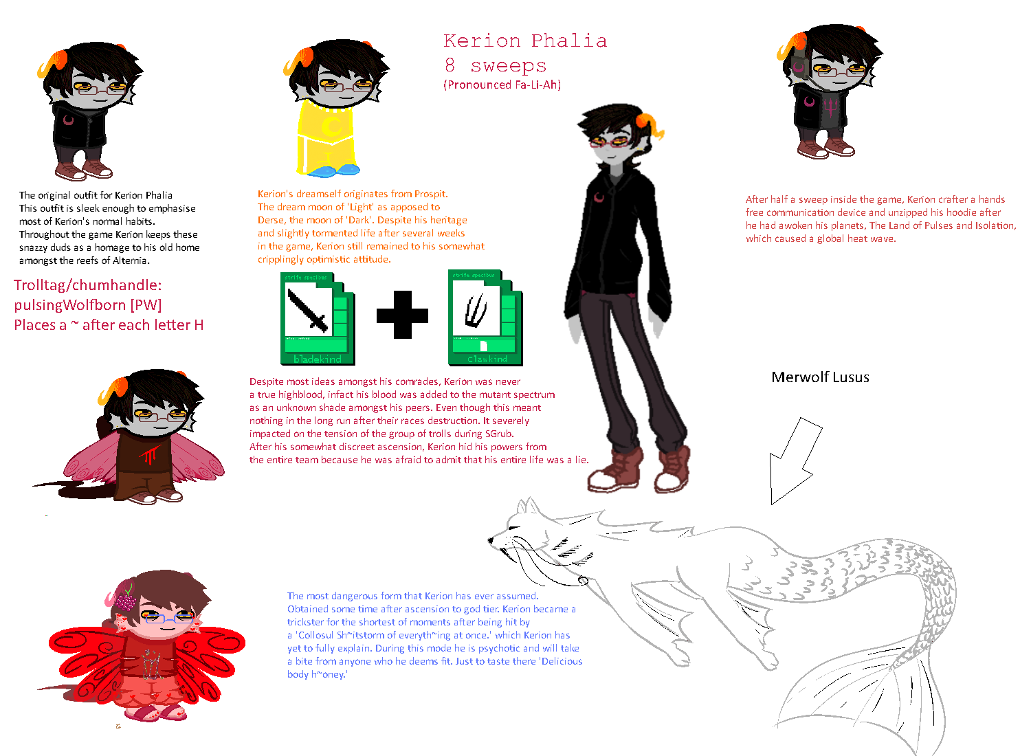 Kerion Phalia Profile (Homestuck Troll OC) by ChaoticAnimation98 on