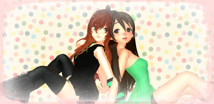 [MMD]BiColor Friends [Maria and Tania]