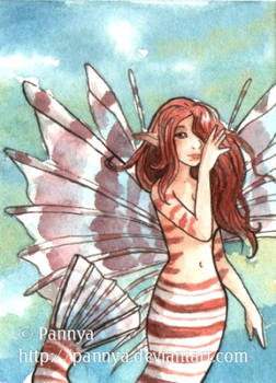 Lionfish Mermaid ACEO