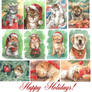 Happy Holidays '08 ACEO set