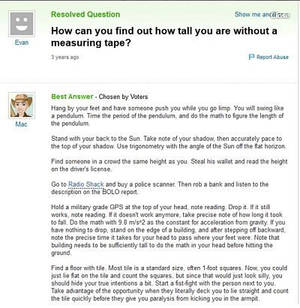 Funniest Yahoo Answers and Questions