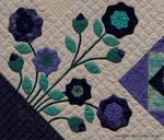 Detail - Flowering Applique Q by suedollinQuilts