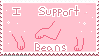 i support (toe)beans