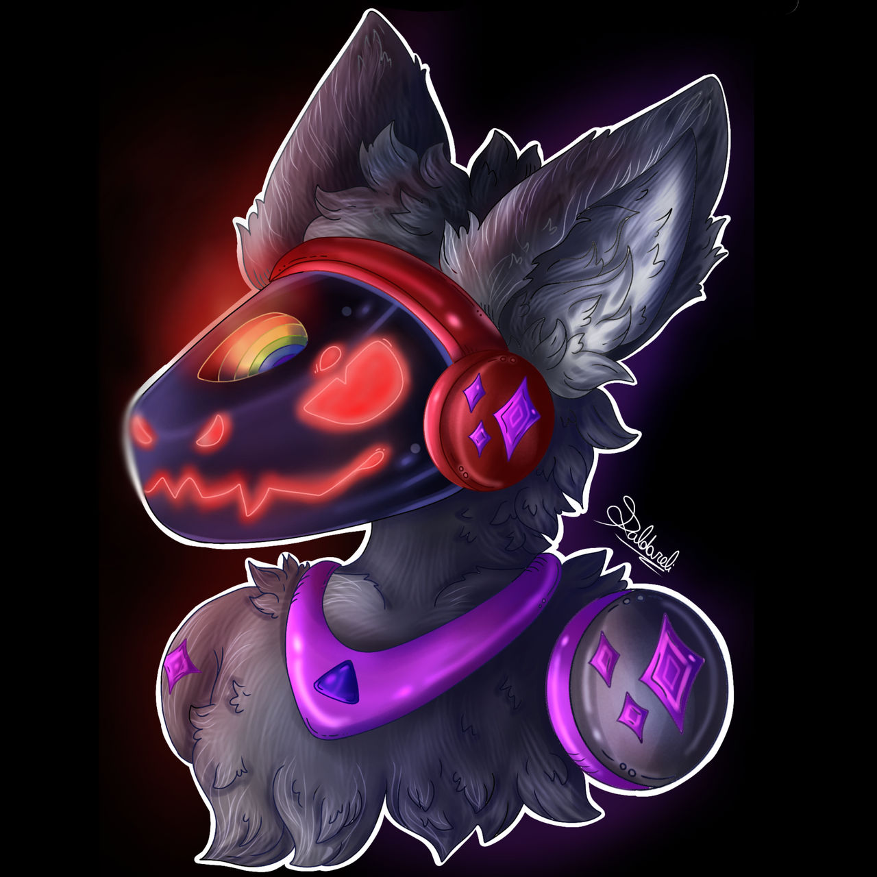 Protogen Furry Art by IsaSaldareli on DeviantArt