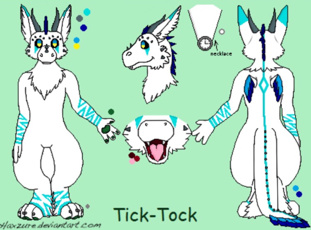 TickTock the Dutch Angel Dragon Reference Sheet by MonsoonSkies on