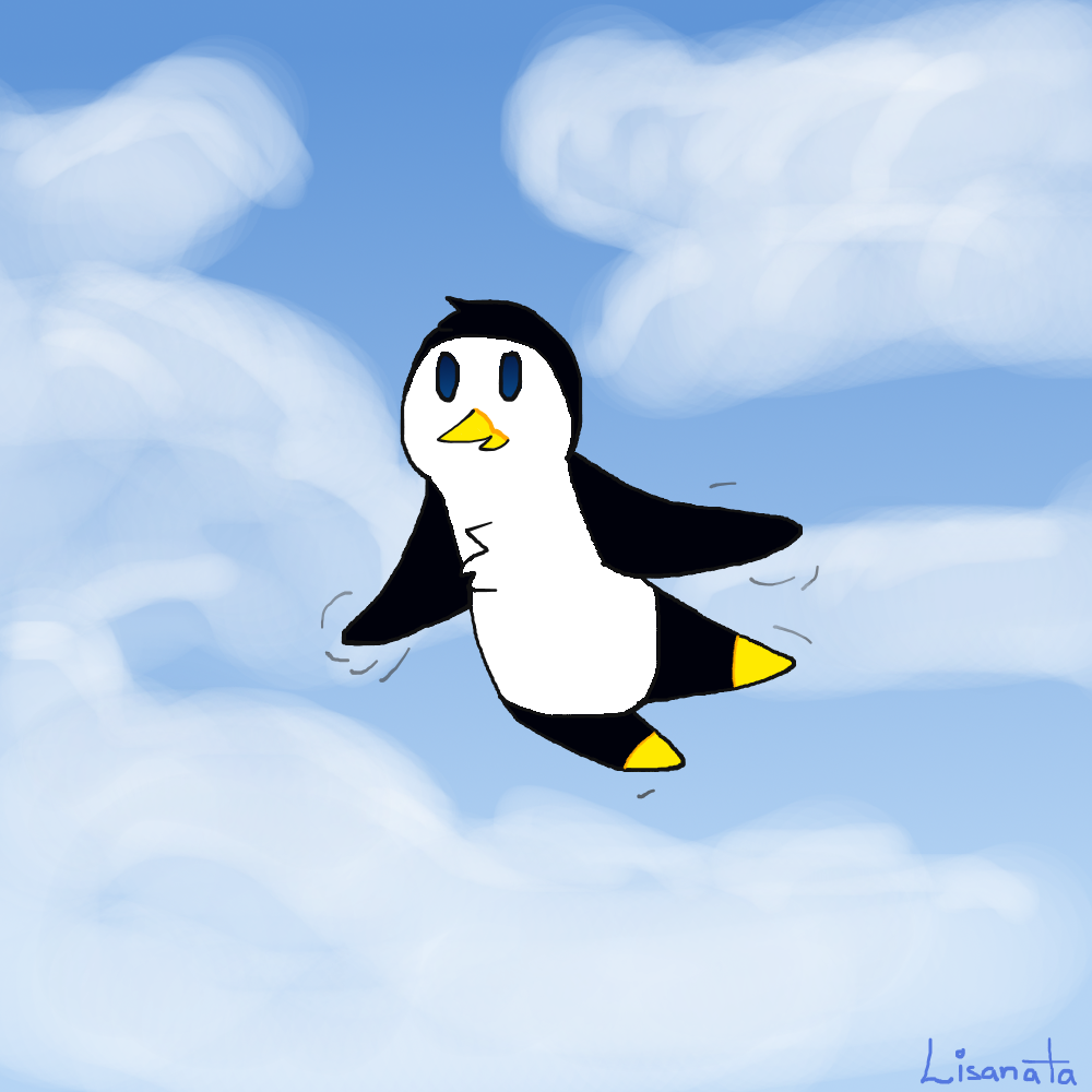 Explodingt Penguin Flying Penguin Fly by Lisanata on DeviantArt